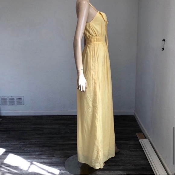 BCBGeneration maxi yellow sleeveless racerback dress size:XS - Picture 14 of 16